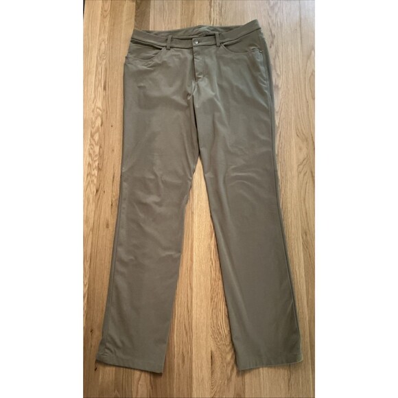 Lululemon Mens Tan ABC Classic-Fit‎ 5 Pocket Pant sz 36 - Picture 1 of 11